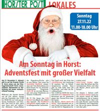 Adventsmarkt Gelsenkirchen - Horst am verkaufsoffenen Sonntag