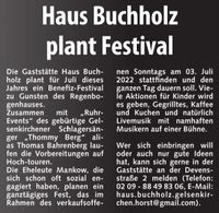 Haus Buchholz & Ruhr Events präsentieren erstes Benefiz Festival